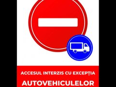 Indicator accesul interzis cu exceptia autovehiculelor de marfa